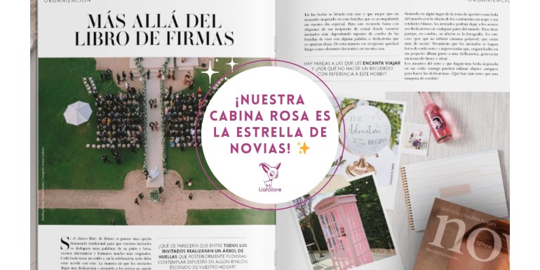 La Cabina Rosa más famosa: ¡directo a las páginas de la revista NOVIAS!